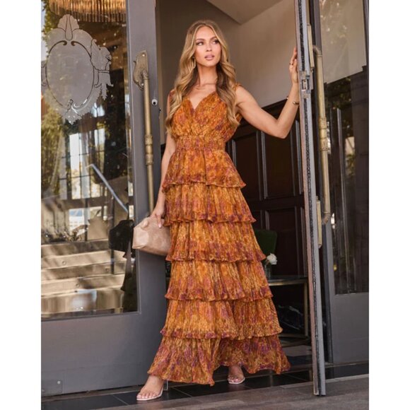 Vici Tiered Maxi Dress - Picture 1 of 9